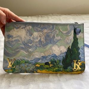 Louis Vuitton Neverfull MM pouch wristlet Van Gogh
